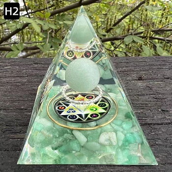 Lotus Orgonit Pyramider med 2 ringar och Klot