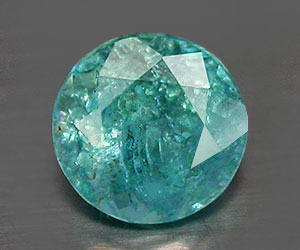 Hermosa apatita azul paraiba natural de corte redondo de 4,2 mm - 3