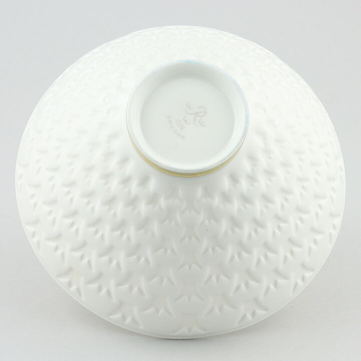 Gunnar Nylund (Candia 1933) White Bowl with Crown Relief 19 cm <with Box>