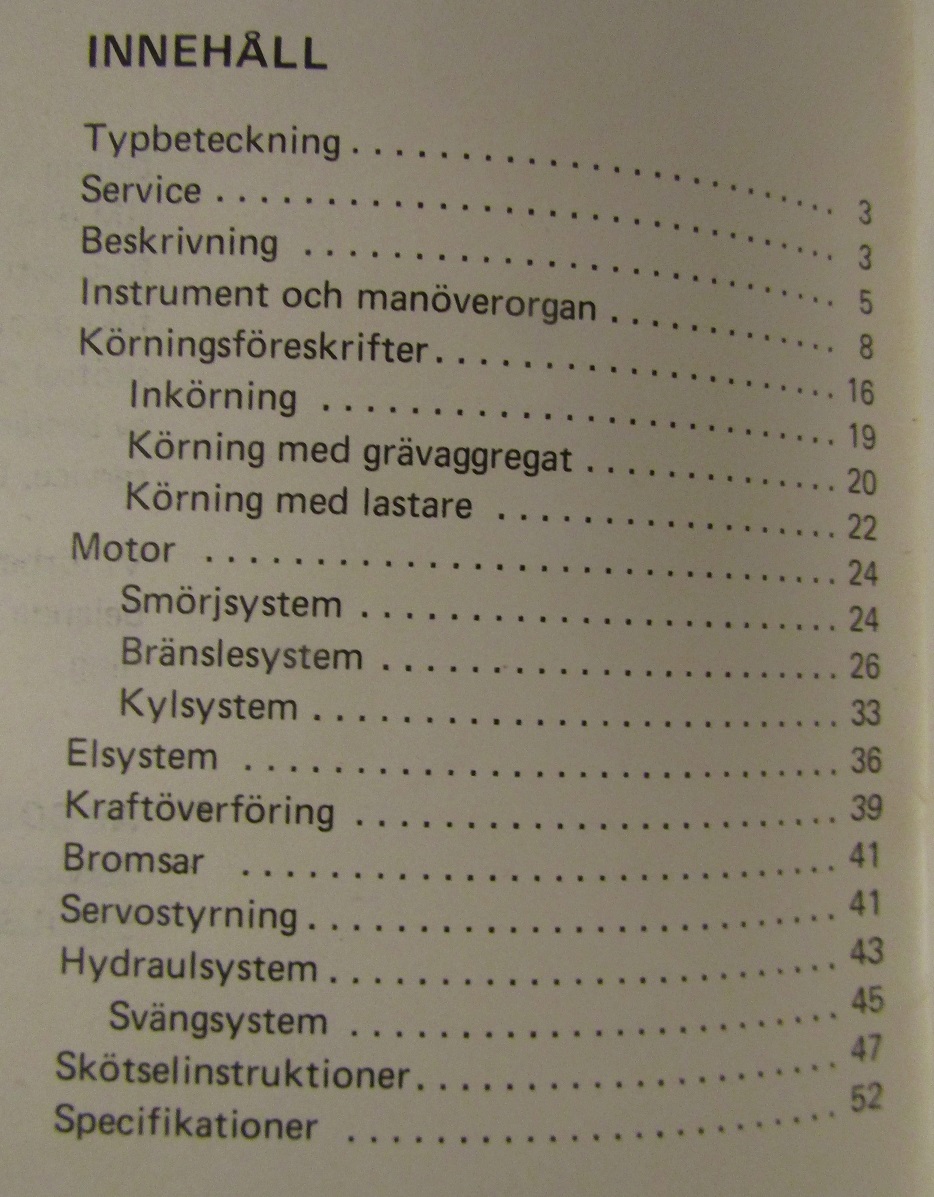 1969-1972 Volvo BM GM 614 Instruktionsbok 4.69 - 2