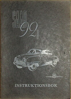 1954 SAAB 92 B Instruktionsbok