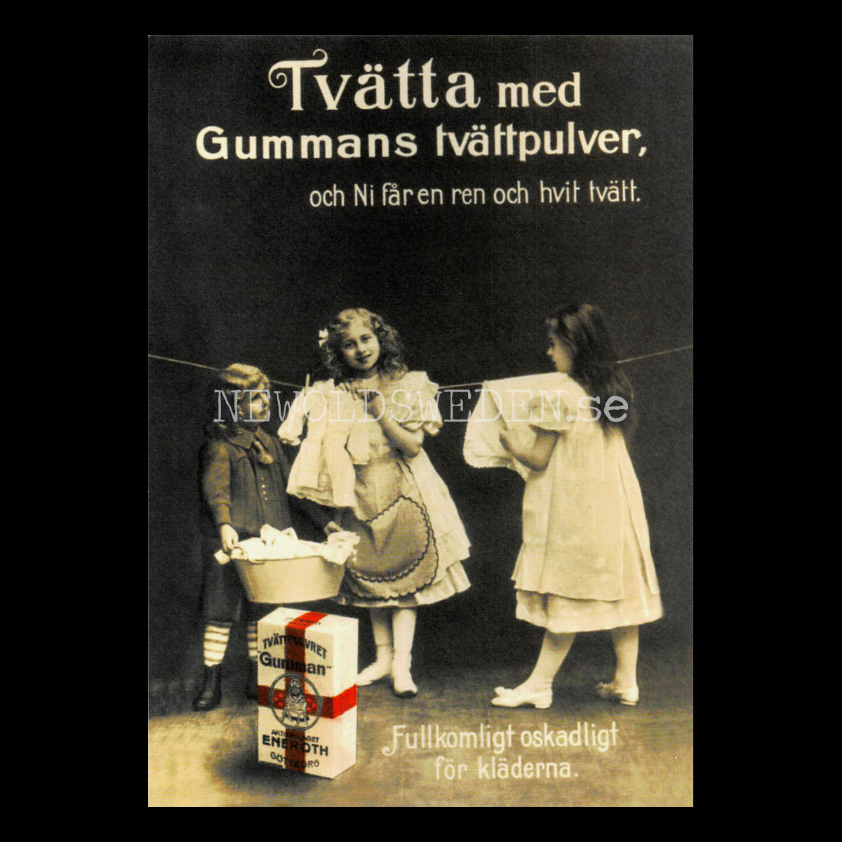 AB Eneroth Göteborg - Gummans Tvättpulver - AB Eneroth Göteborg - Vykort A5