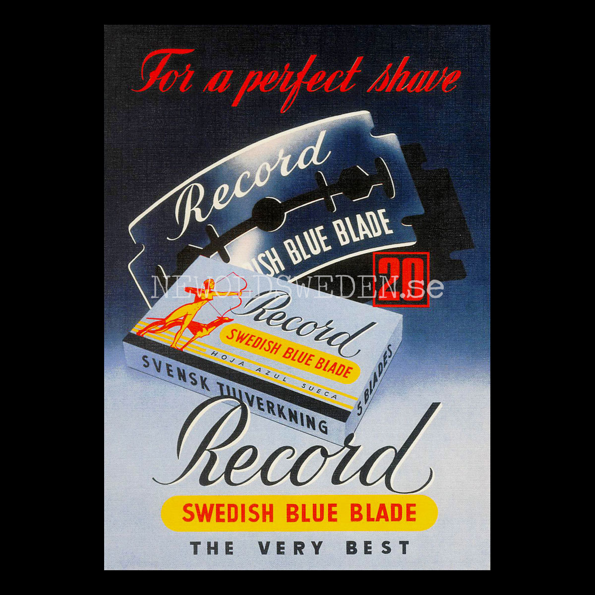 RECORD SWEDISH BLUE BLADE - Vykort A5