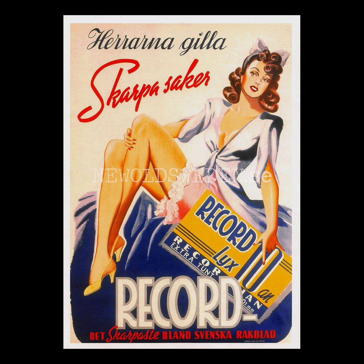 RECORD LYX10AN SVENSKA RAKBLAD - Vykort A5