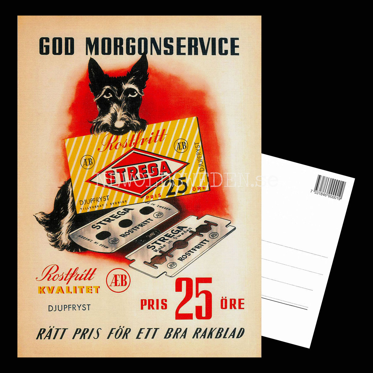 STREGA SVENSKA RAKBLAD - Vykort A5 - 3