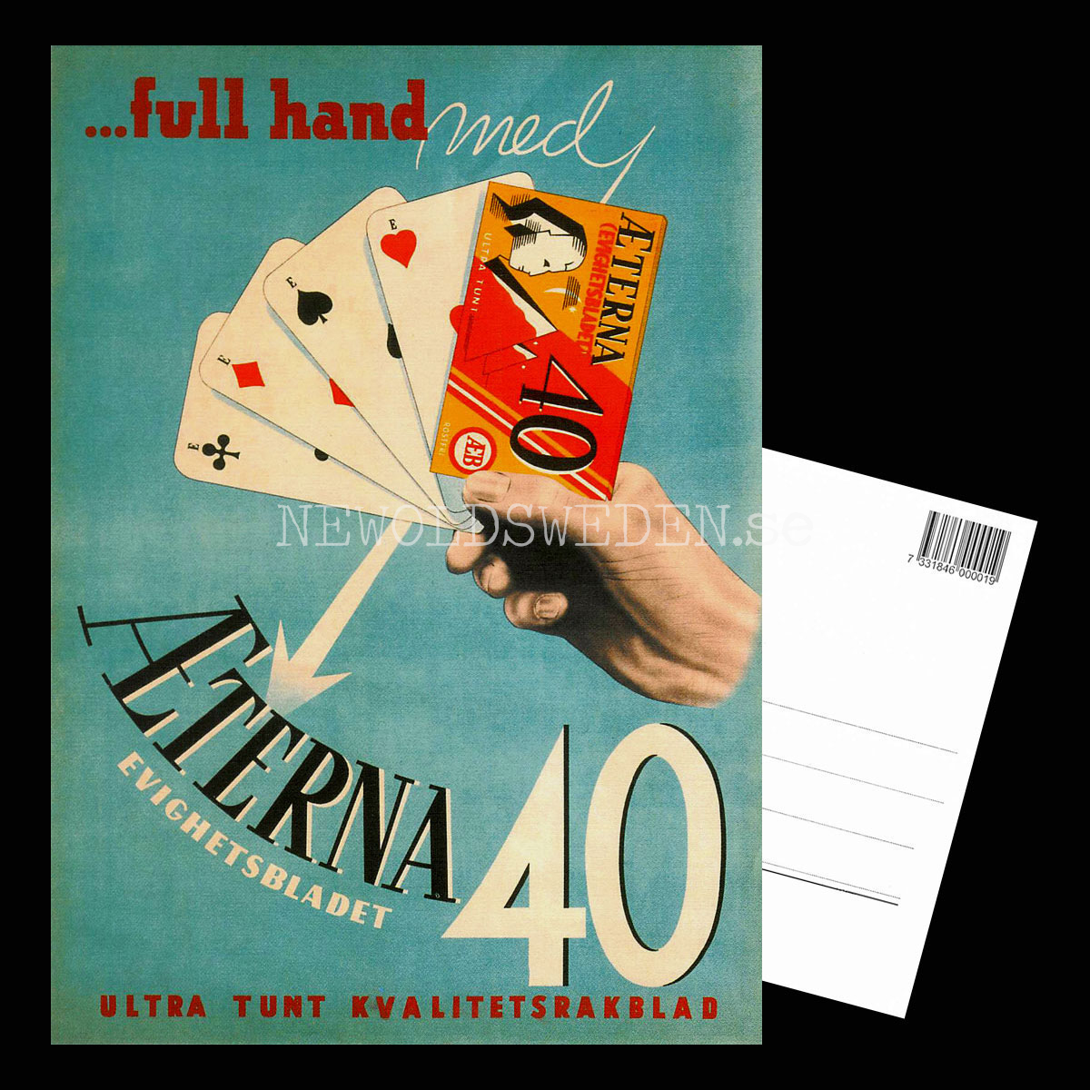ETERNA SVENSKA RAKBLAD - Vykort A5 - 3