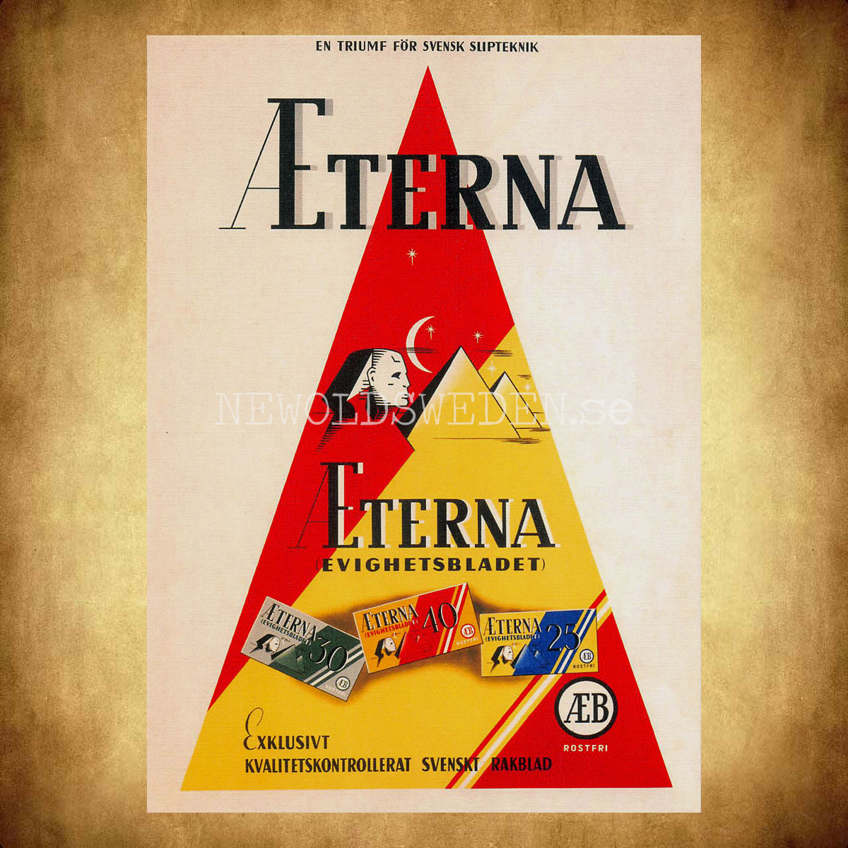 ETERNA SVENSKA RAKBLAD - Vykort A5 - 2