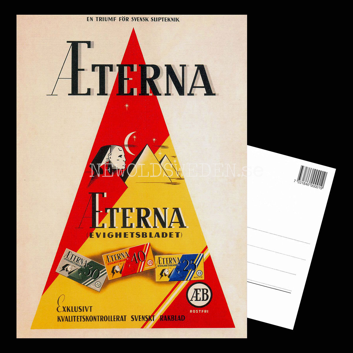 ETERNA SVENSKA RAKBLAD - Vykort A5 - 3