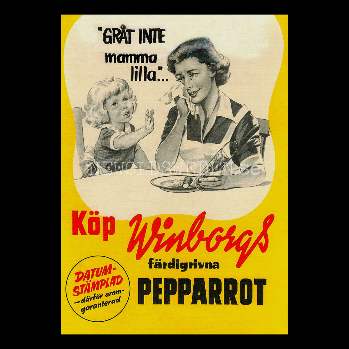 WINBORGS färdig rivna PEPPARROT - Vykort A5