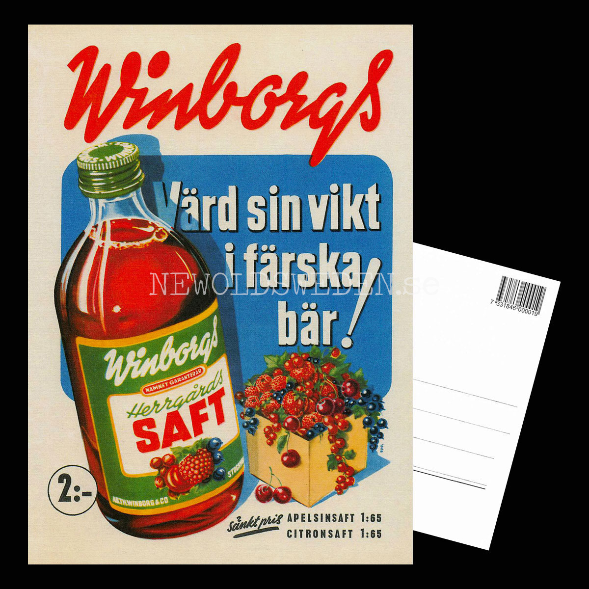 WINBORGS Herrgårds SAFT - Vykort A5 - 3