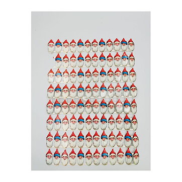 Bookmarks Second Hand - Santa Claus Faces Vintage