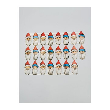 Bookmarks Second Hand - Santa Claus Faces Vintage