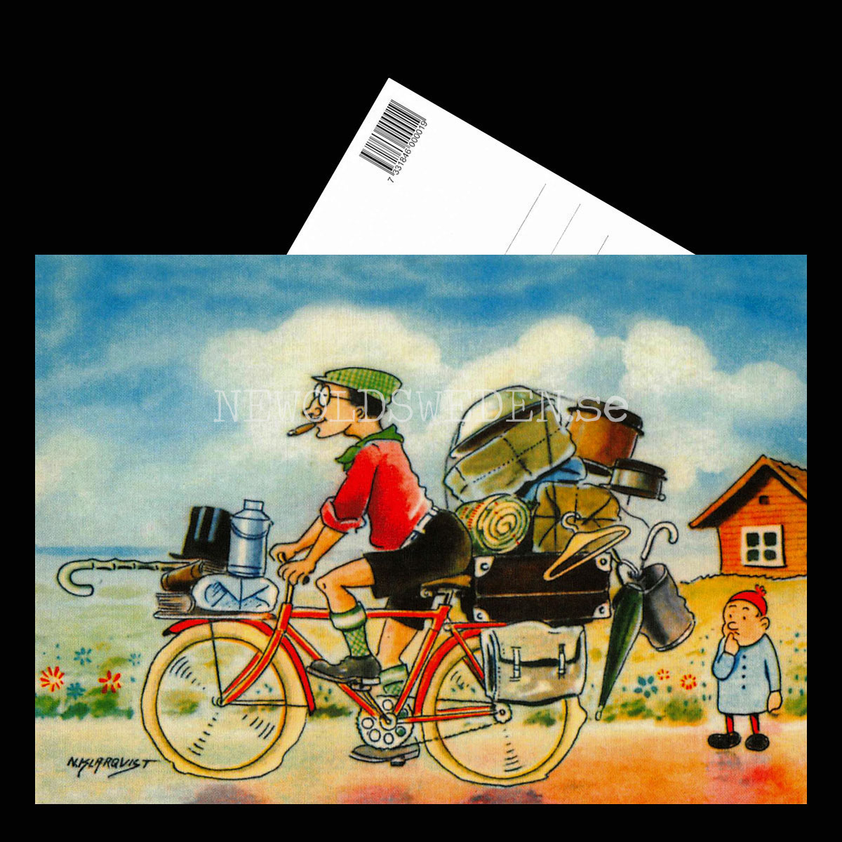 Nils Klarqvist - Cykelsemester -  Vykort A5 - 3