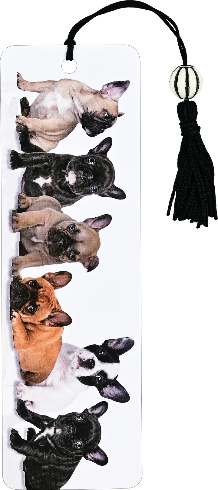 French Bulldog Pups Beaded Bookmark