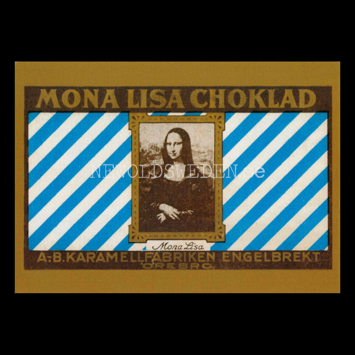 KARAMELL FABRIKEN ÖREBRO - MONA LISA CHOKLAD - Vykort A5