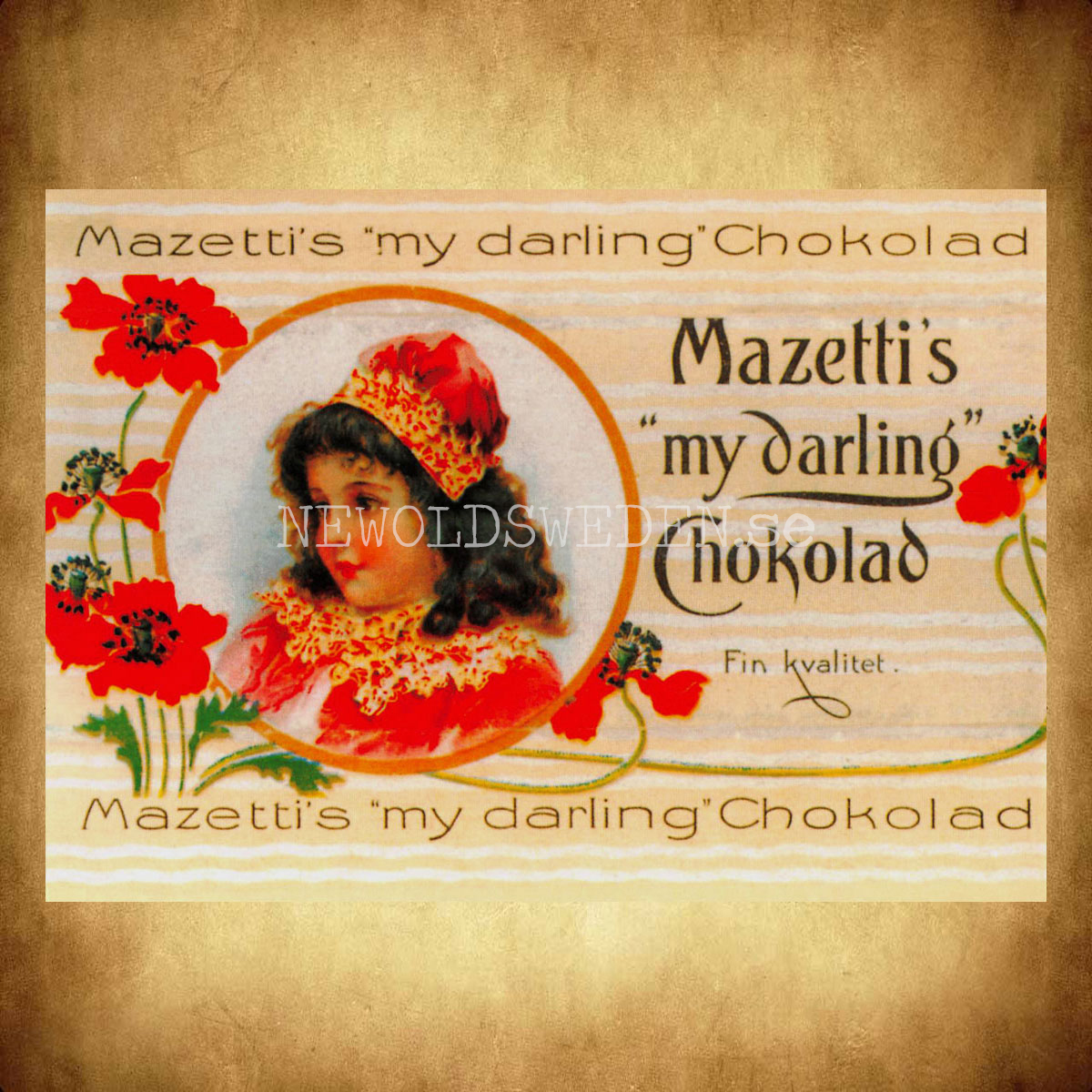 MAZETTI  - Mazetti´s "my darling Choklad" - Vykort A5 - 2