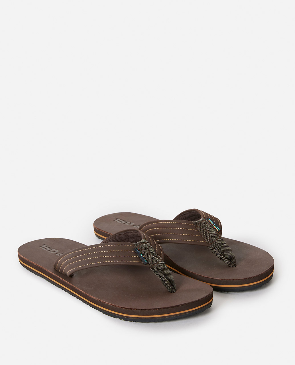Rip Curl sandal Surf revival leather open toe dark brown