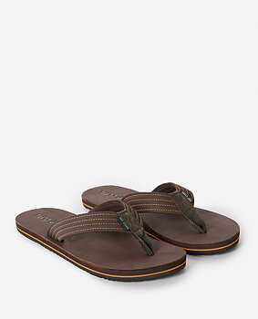 Rip Curl sandal Surf revival leather open toe dark brown