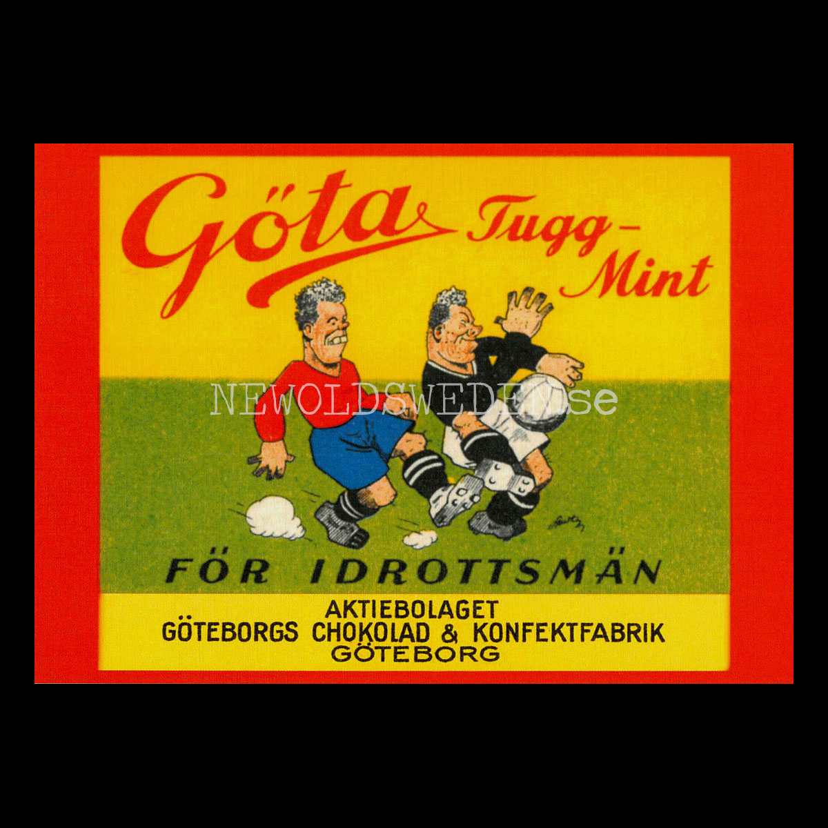 GÖTEBORGS CHOKLAD & KONFEKTFABRIK - Götas Tugg-Mint - Vykort A5