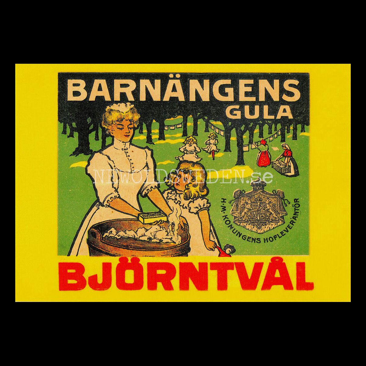 BARNÄNGENS GULA BJÖRNTVÅL STOCKHOLM - Vykort A5