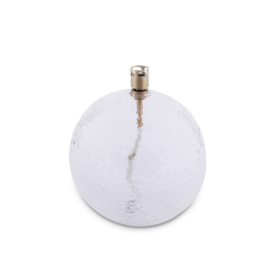 Oljelampa hamrat glas - Rund - Klar - Ø13 cm - 2