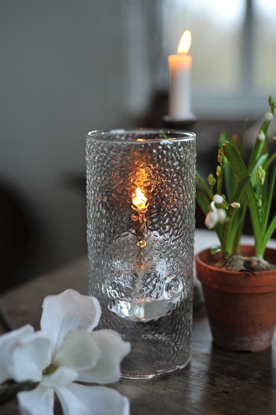 Oil lamp Hammered Glass - 22x10 cm - Cylinder - 2