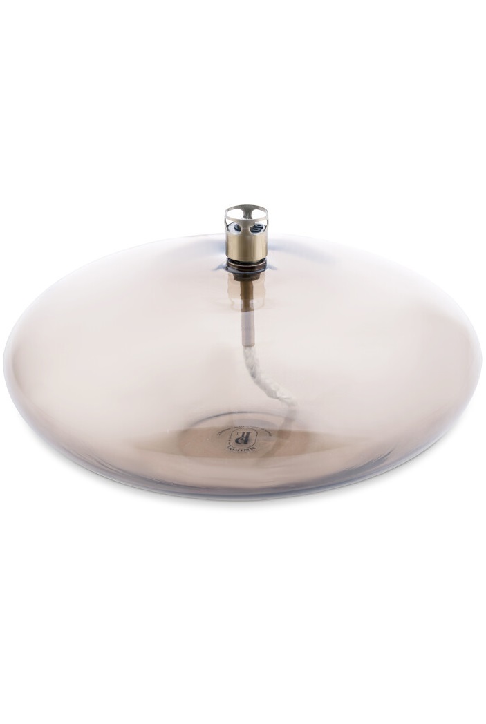 Oljelampa glas - Disc - Champagne/Beige - 18 cm - 3