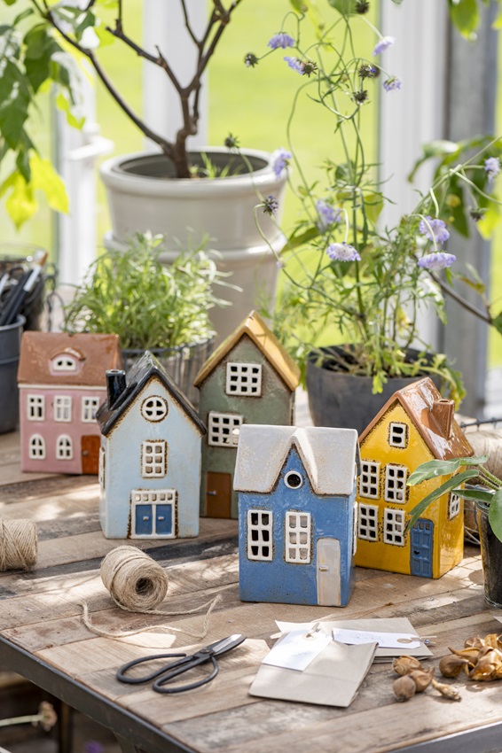 Huslykta - Lykta hus - Nyhavn - Grön - 21,5 cm - 4