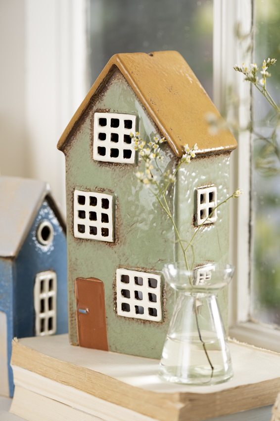 Huslykta - Lykta hus - Nyhavn - Grön - 21,5 cm - 2