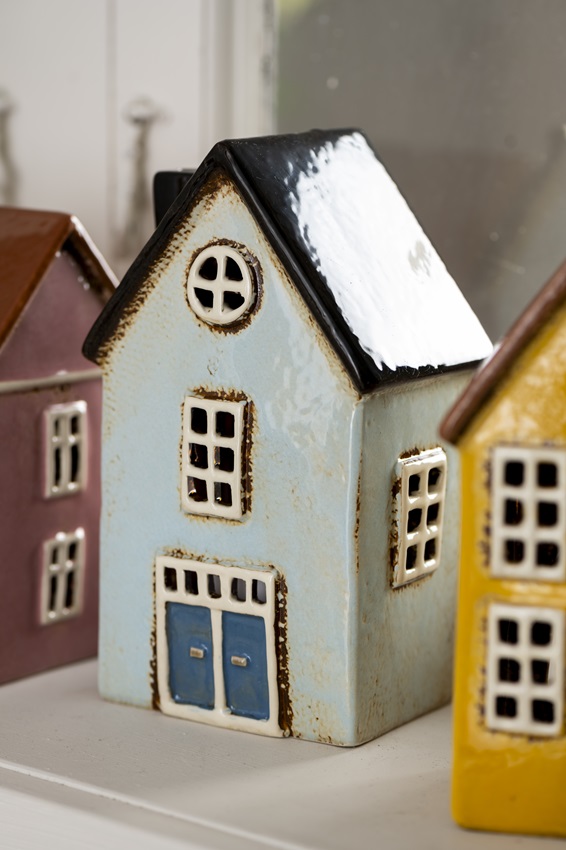 Huslykta - Lykta hus - Nyhavn - Ljusblå - 19 cm - 3