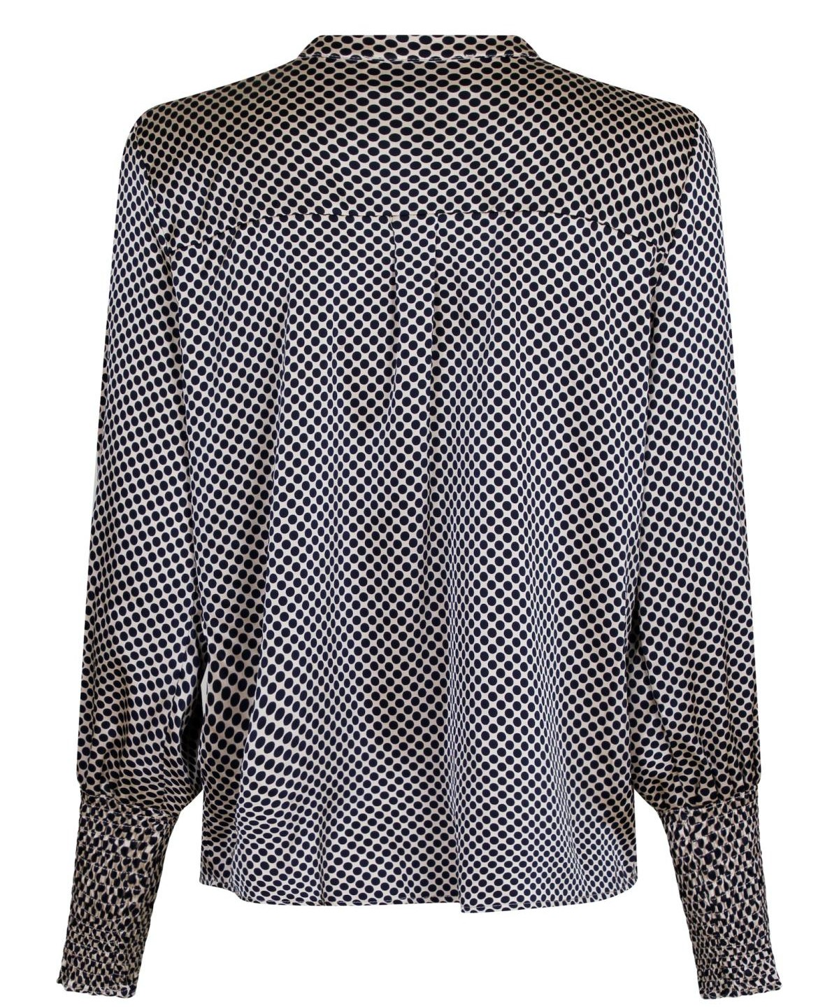 Neo Noir Landa Multi Dot Blouse, Dark Navy - 2