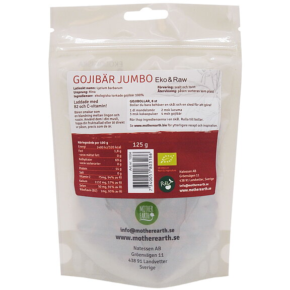 Gojibär Jumbo 125g MotherEarth