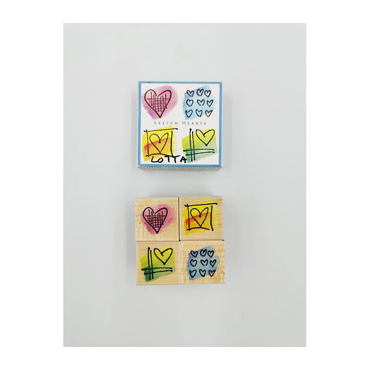 Hero Arts Rubber Stamps Second Hand -Sketch Hearts
