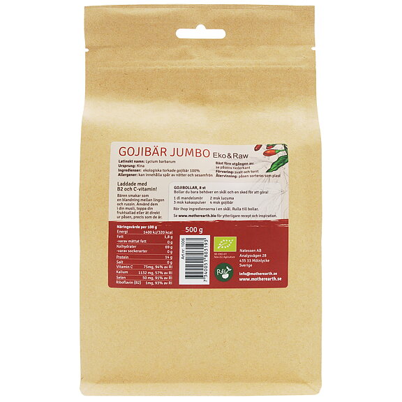 Gojibär Jumbo 500g  Mother Earth