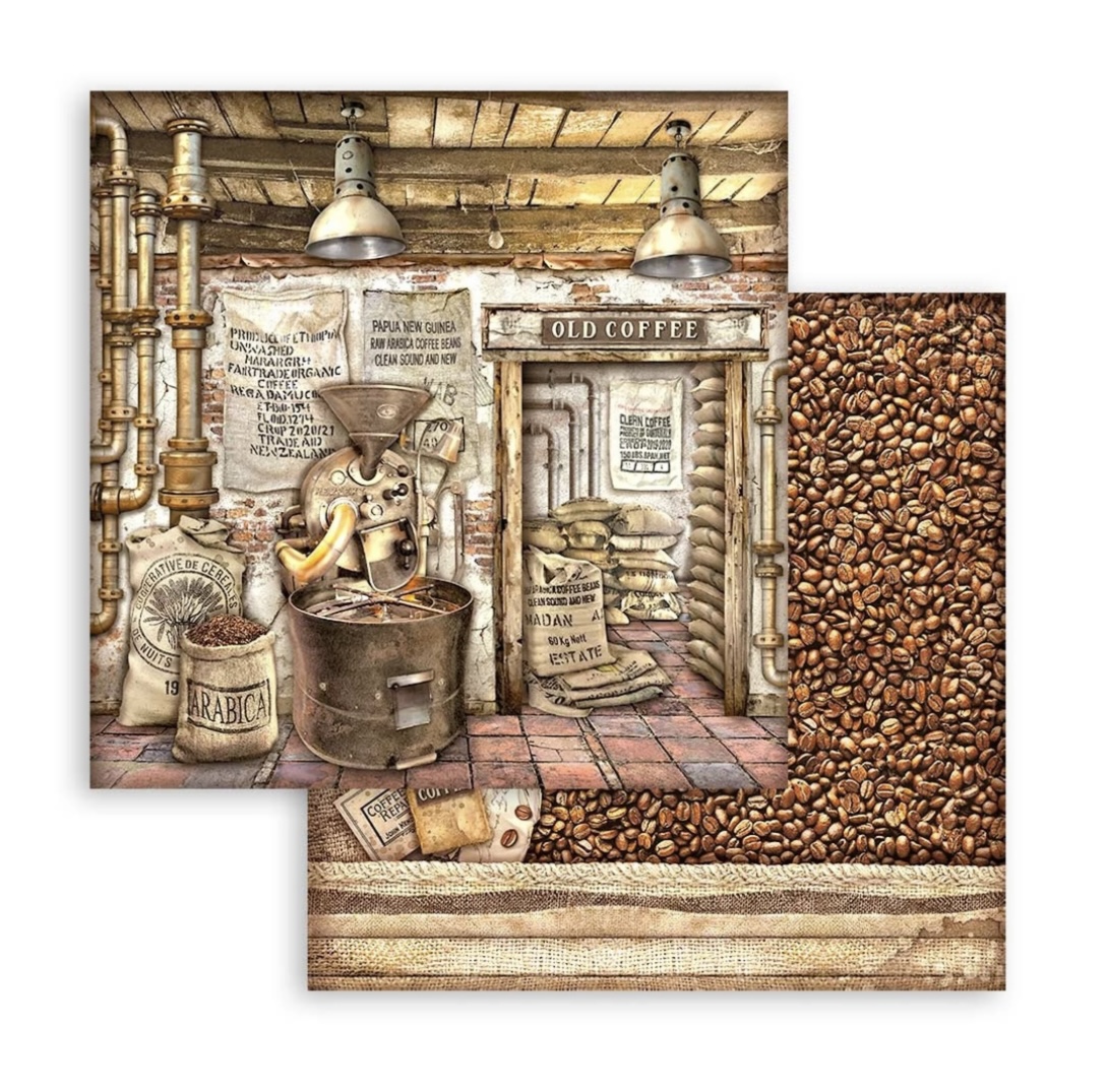 Stamperia Paper Pad 12X12 - Coffee and Chocolate - 7