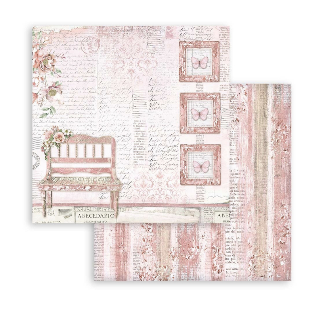 Stamperia Paper Pad 8X8 - Roseland - 7
