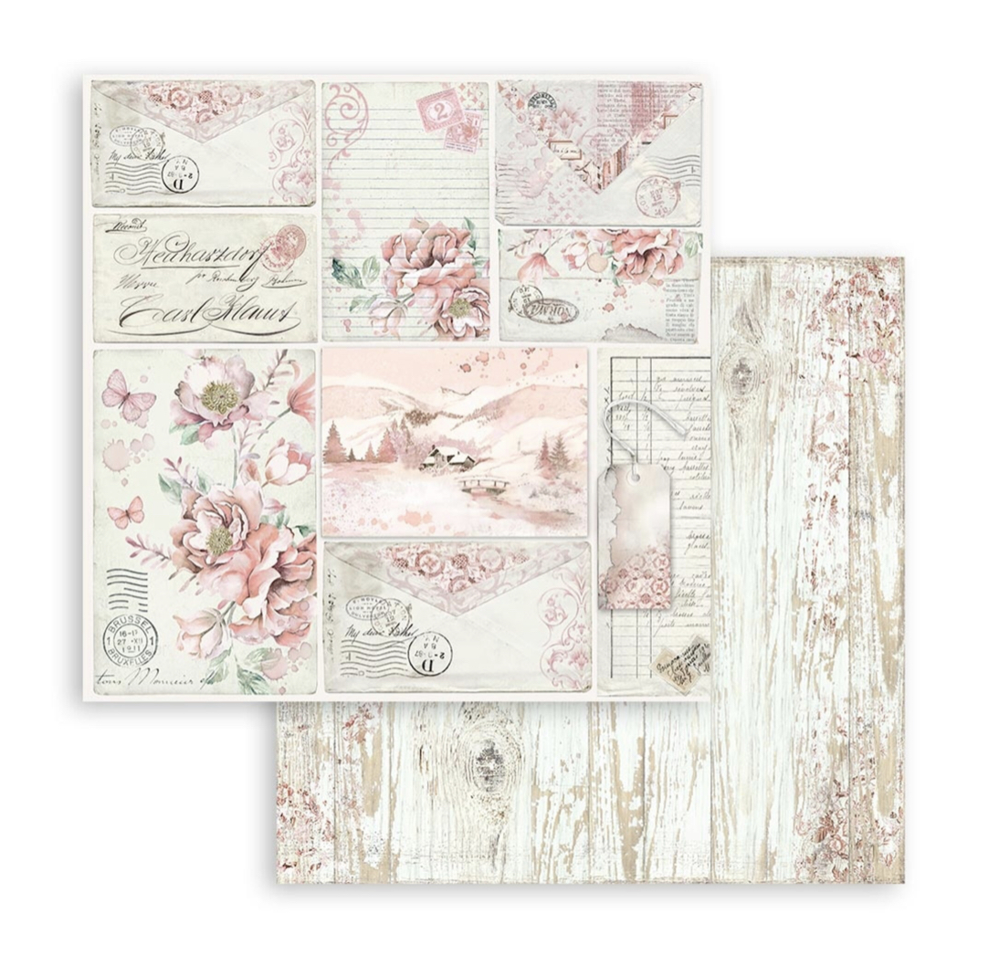 Stamperia Paper Pad 8X8 - Roseland - 8