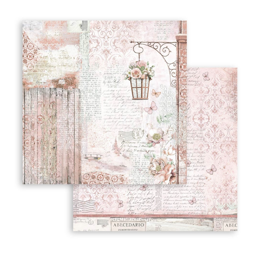 Stamperia Paper Pad 8X8 - Roseland - 4