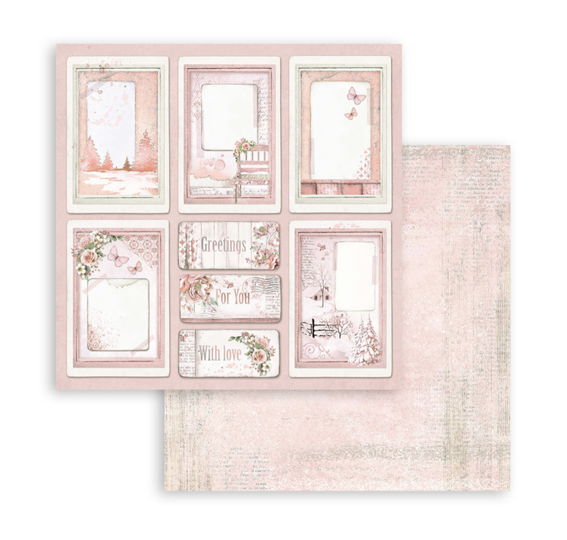 Stamperia Paper Pad 8X8 - Roseland - 9