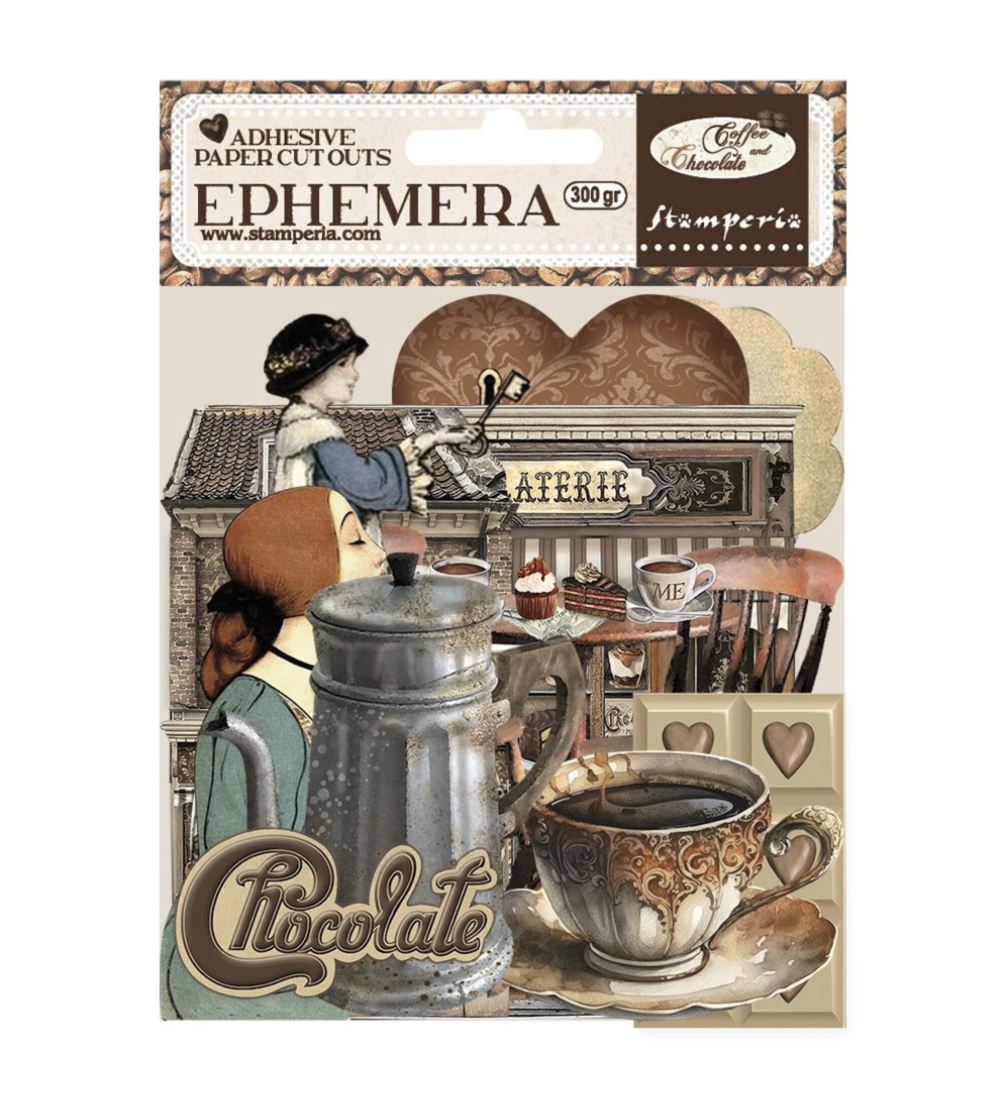 Stamperia Coffee and Chocolate Adhesive Cut-outs Ephemera 