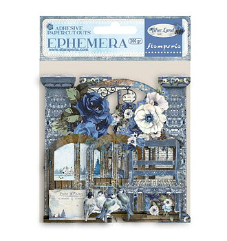 Stamperia Blue Land Adhesive Cut-outs Ephemera 
