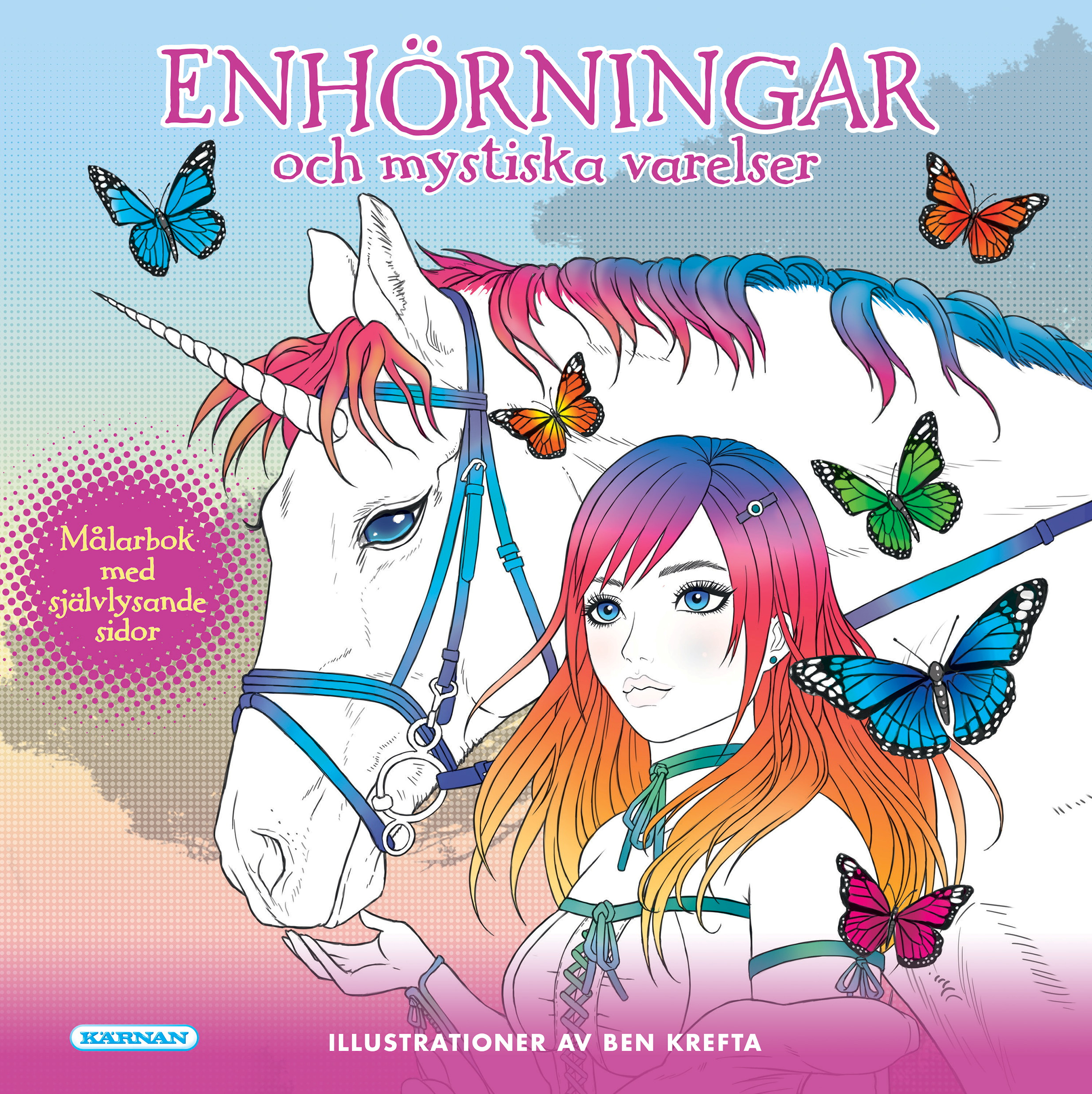 Enhörningar och mystiska varelser med självlysande sidor