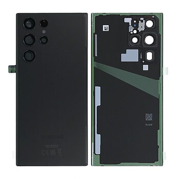 Samsung Galaxy S22 Ultra Baksida med tejp Original - Svart