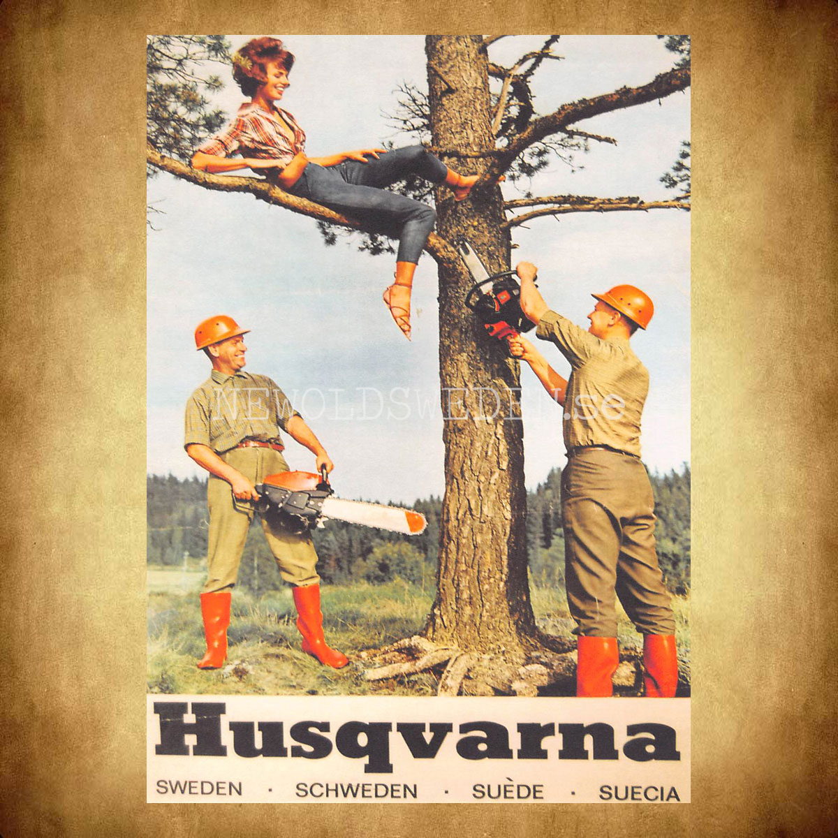 HUSQVARNA Motorsågar - Vykort A5 - 2