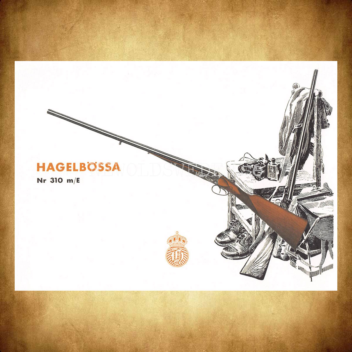 HUSQVARNA HAGELBÖSSA Nr 310 m/E - Vykort A5 - 2