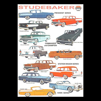 STUDEBAKER 1957 - Vykort A5