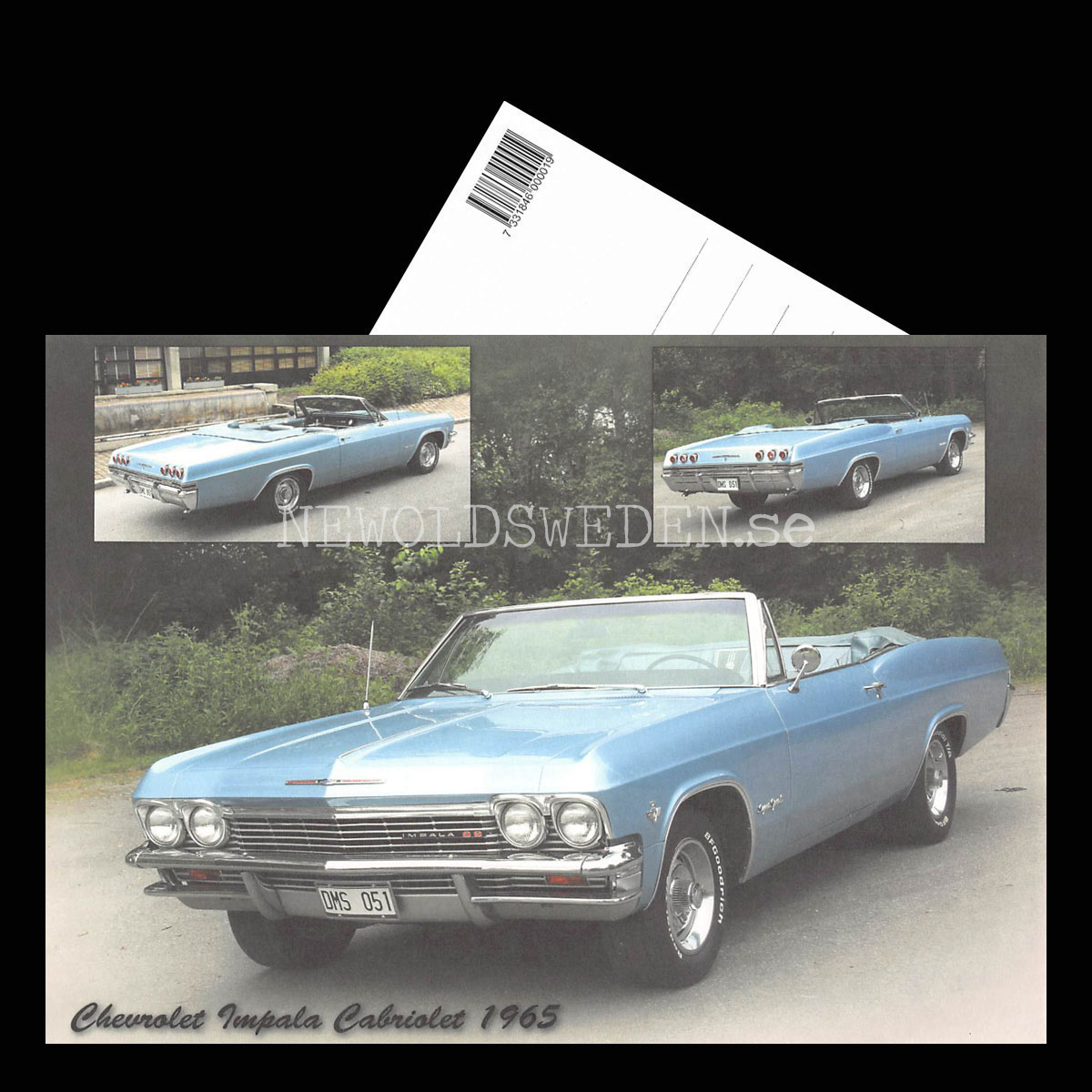 Chevrolet Impala Cabriolet 1965 - Vykort A5 - 3