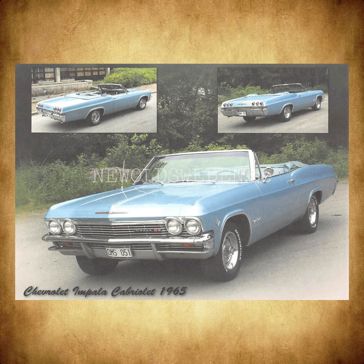 Chevrolet Impala Cabriolet 1965 - Vykort A5 - 2