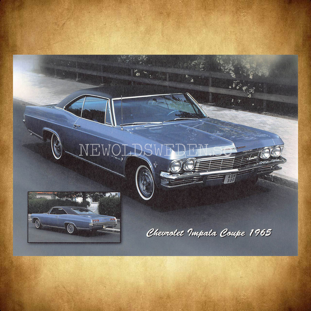 Chevrolet Impala Coupe 1965 - Vykort A5 - 2