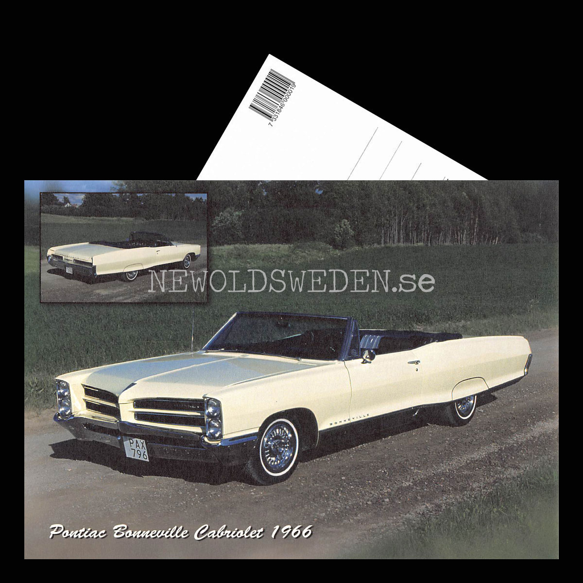 Pontiac Bonneville Cabriolet 1966 - Vykort A5 - 3